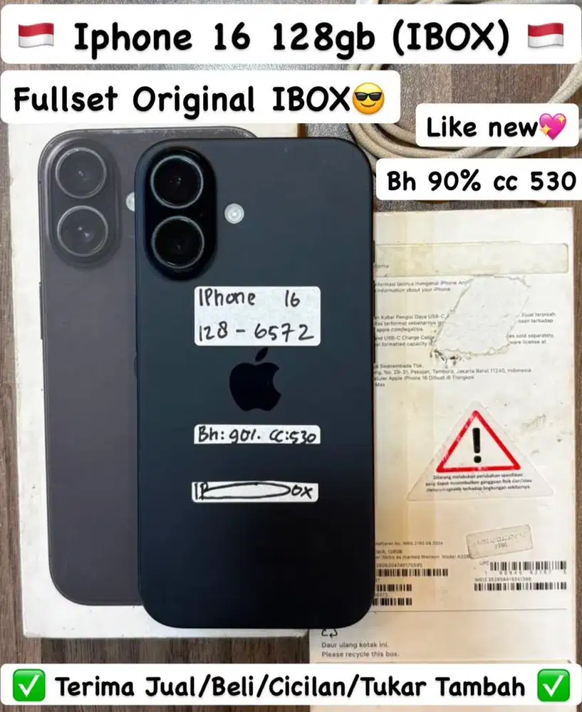 Iphone 16 128 Gb Black Ibox Resmi