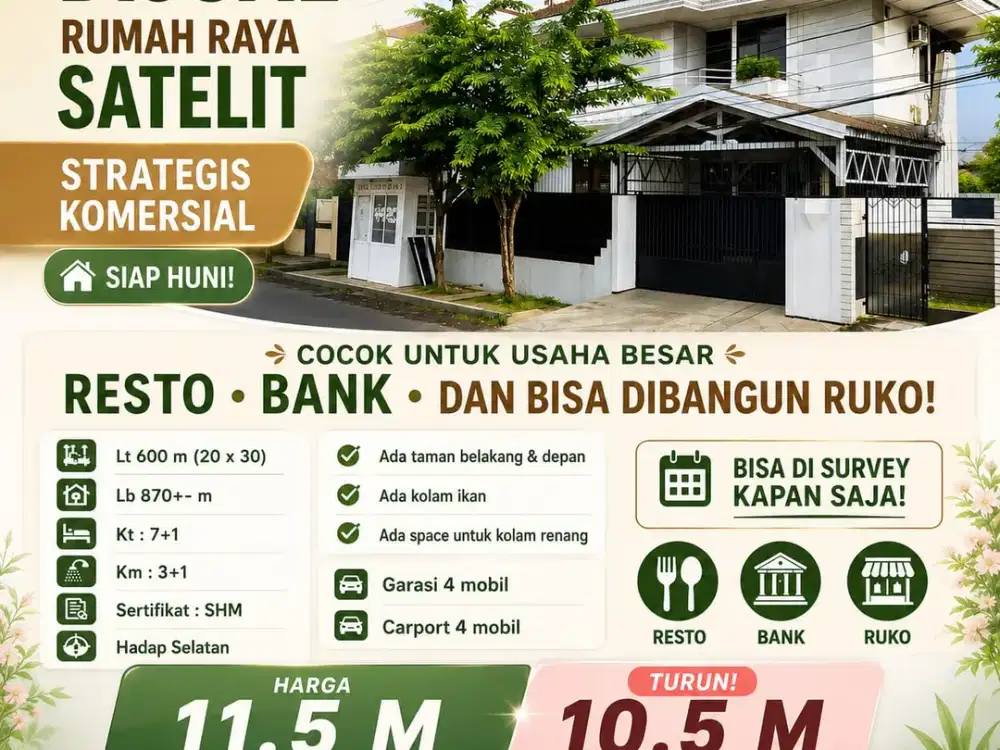 Dijual Rumah Raya Satelit Lokasi Strategis