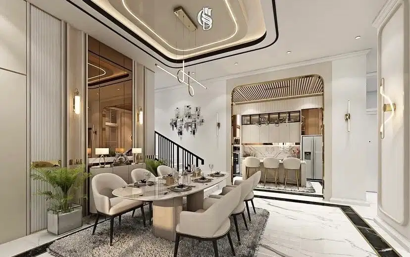 interior desain kitchen set kamar set wardrobe lemari backdrop tv
