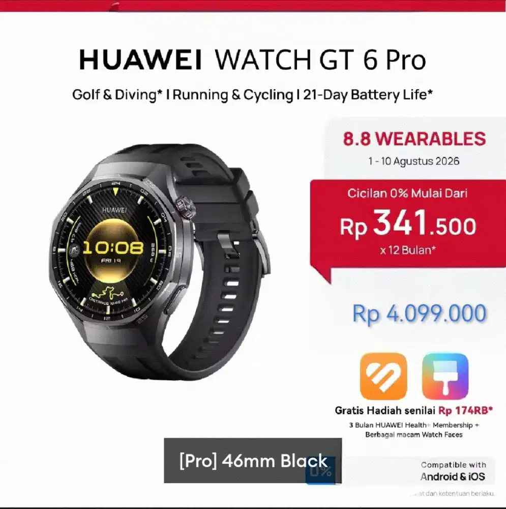 Huawei Watch Gt 6 Pro 46mm Black