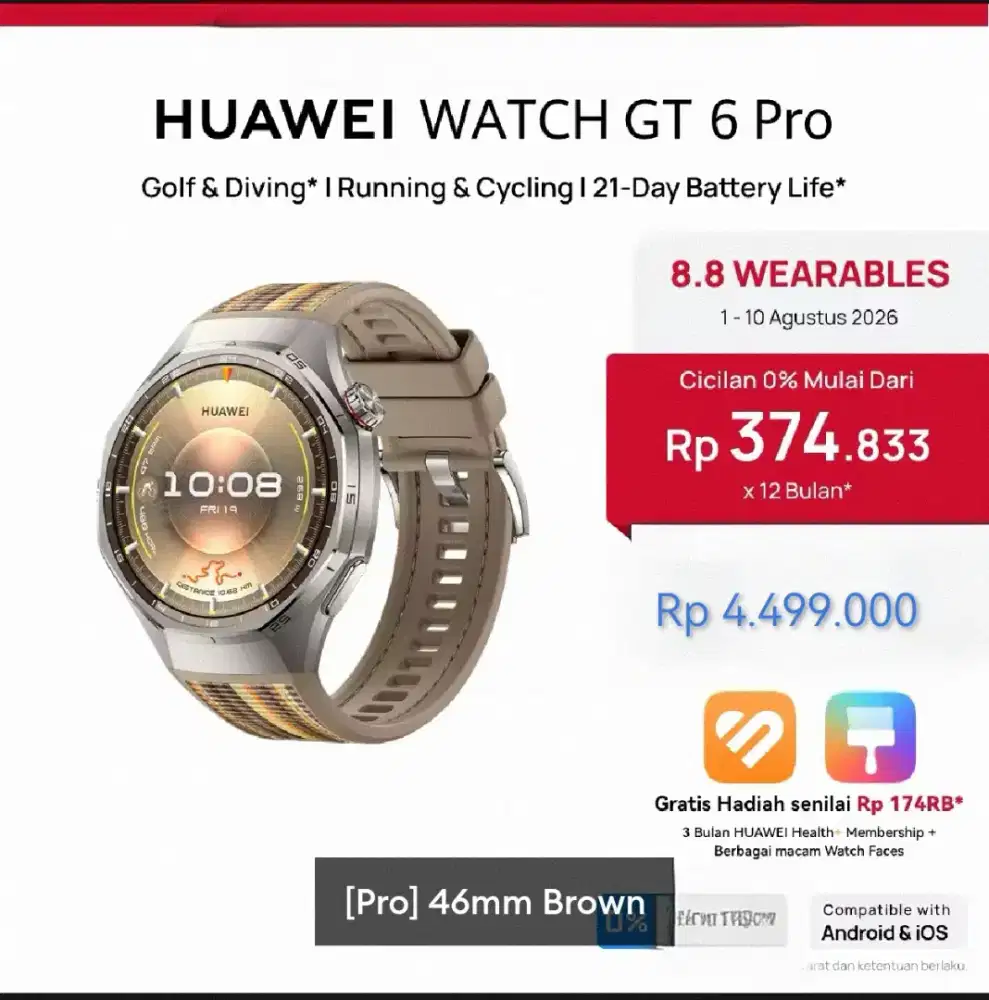 Huawei Watch Gt 6 Pro 46mm Brown