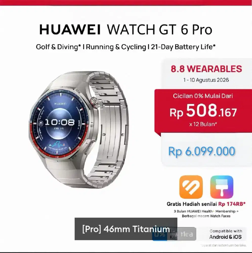 Huawei Watch Gt 6 Pro 46mm Titanium