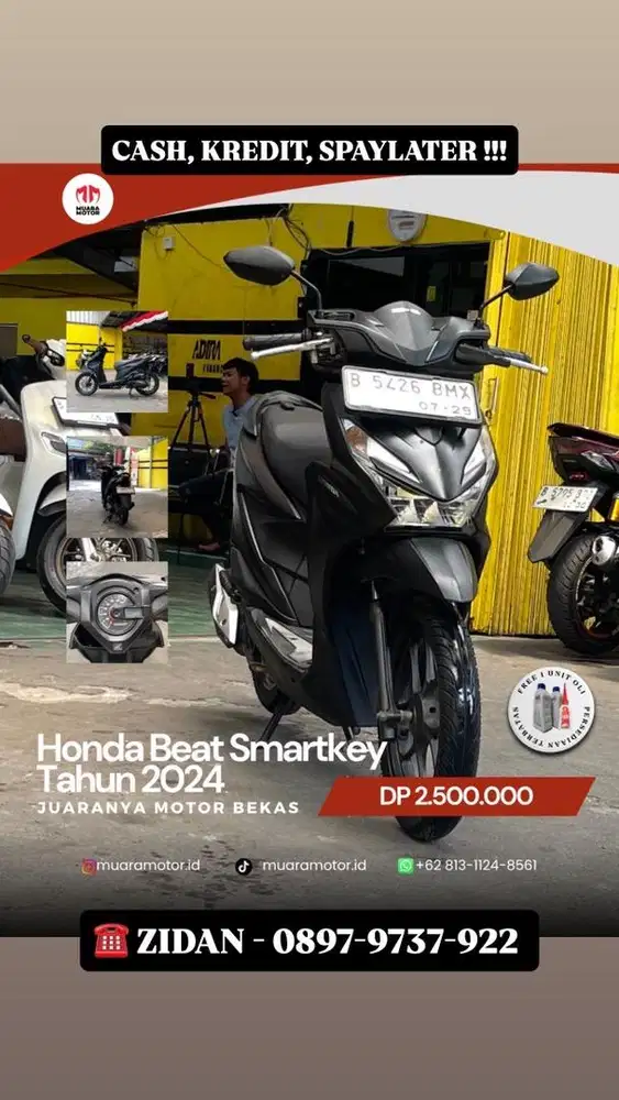 HONDA BEAT SMARTKEY 2024 SURAT2 KOMPLIT !!!
