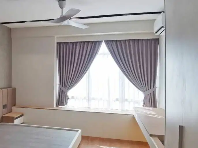 Gorden Vertikal/Vertical Blinds Roll/Roller Krey Wallpaper Dinding 3D