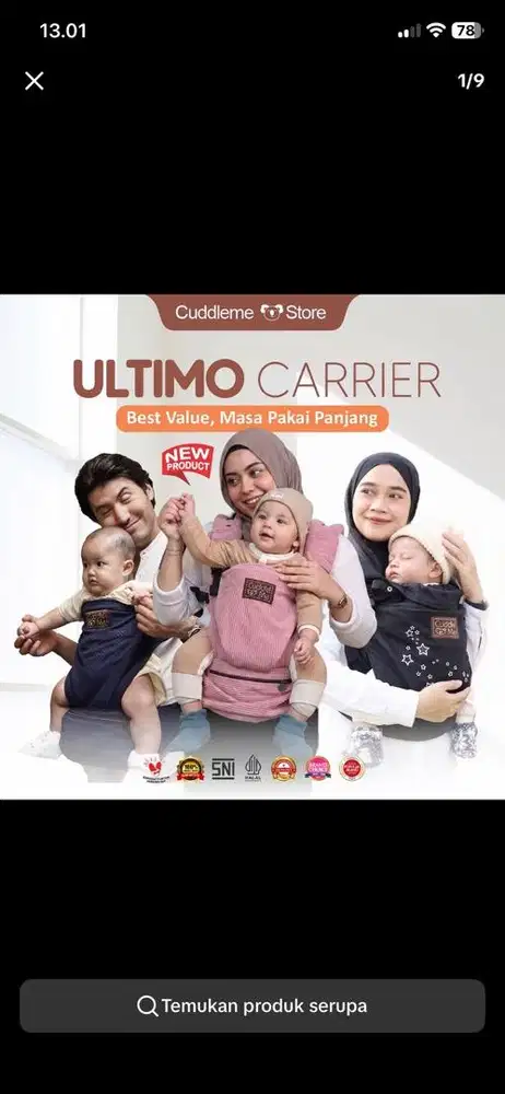 GENDONGAN CUDDLE ME ULTIMO CARRIER