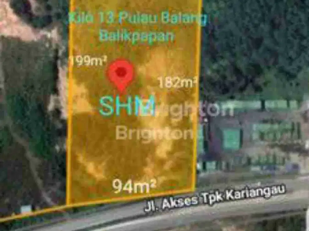 DIJUAL TANAH 1 HA, SHM, DI KM 13 TPK KARIANGAU, PULAU BALANG