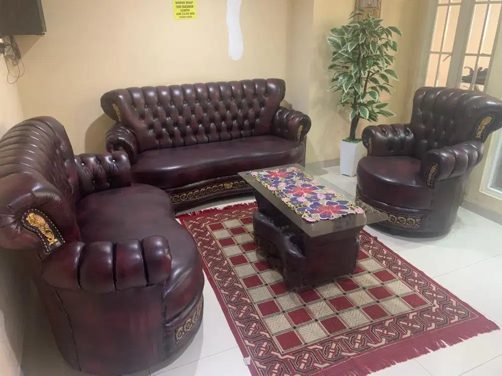 1 set meja kursi tamu
