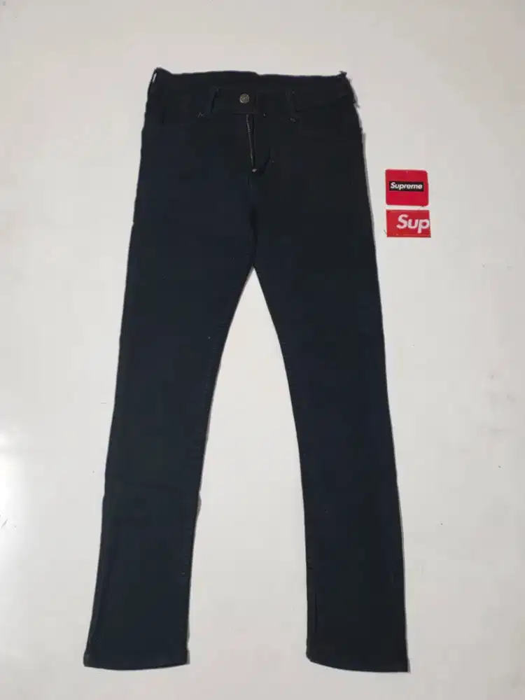 Celana Jeans Denim Pria Skinny Stretch Super Black size 27