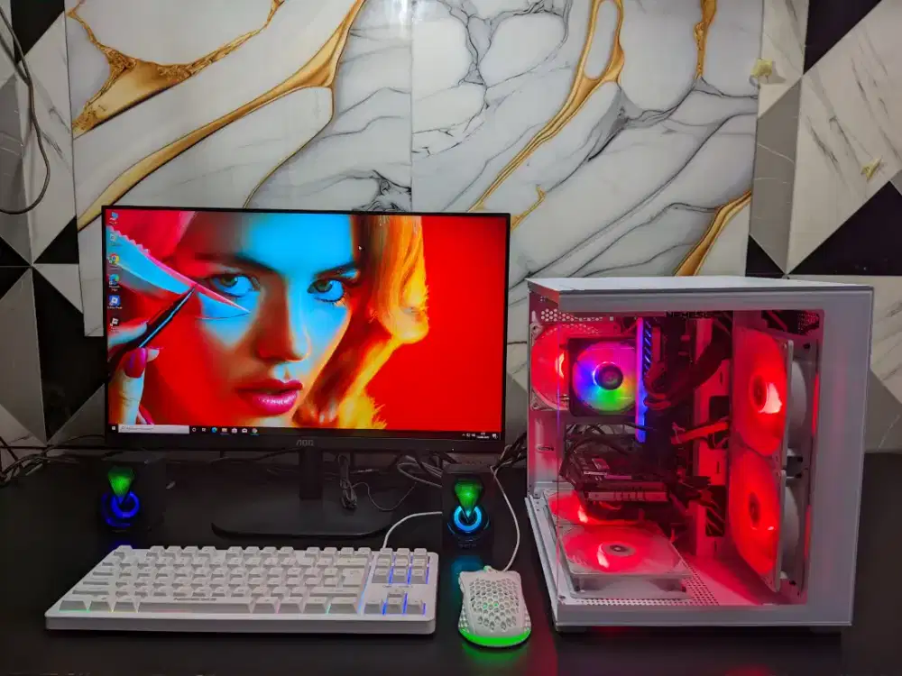 PC FULLSET GAMING CORE I7 7700 | VGA 8 GB |  LAYAR 24 INCH |