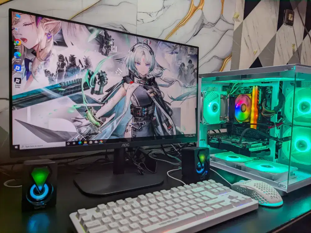 PC GAMING STREAMING I7 7700 | RAM 16 GB | VGA 8GB | LAYAR 24 INCH