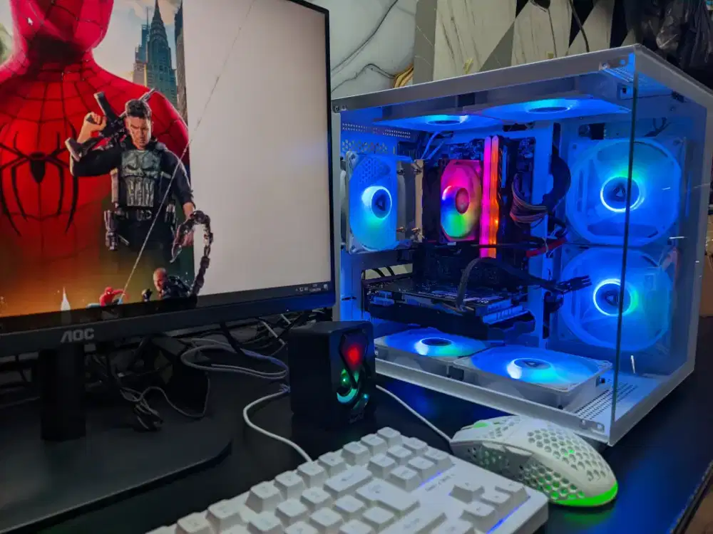 PC GAMING FULLSET CORE I7 7700 | RAM 16GB | VGA 8GB | LAYAR 24 INCH