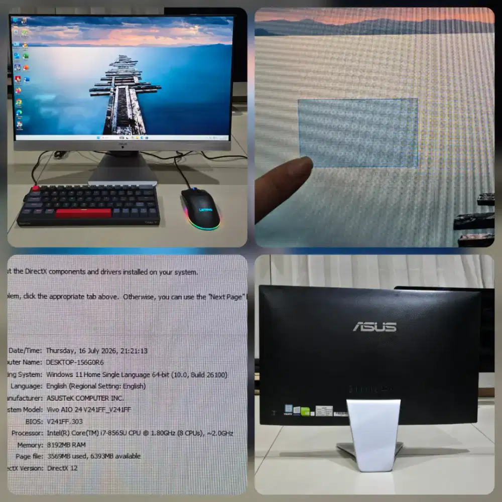 Asus all in one pc slim 24 touchscreen intel core i7 ram 8gb ddr4