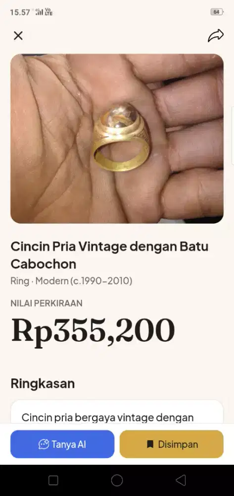 Jual batu Cicin chabocon  vintage
