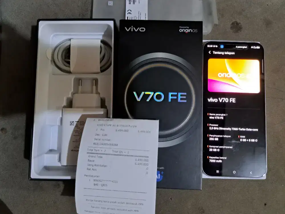 Vivo V70 FE 8+8 - 256GB Purple