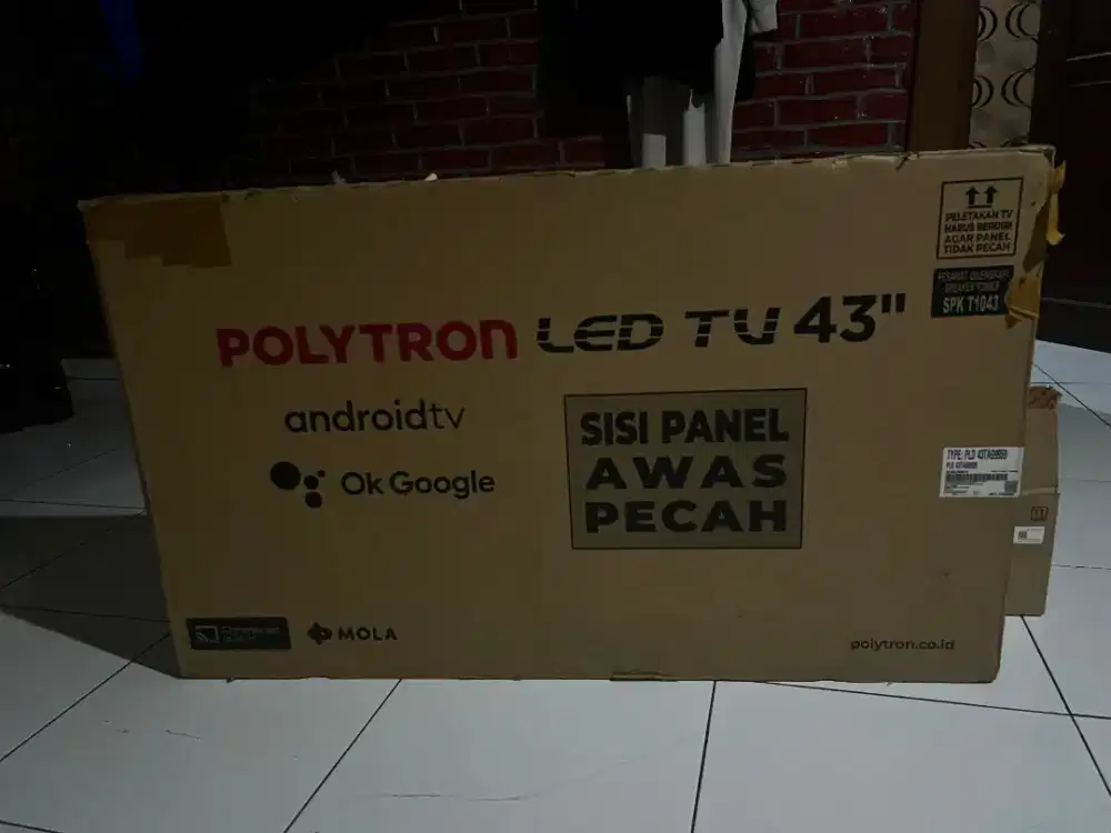 Tv Android polytron 43inch fullset