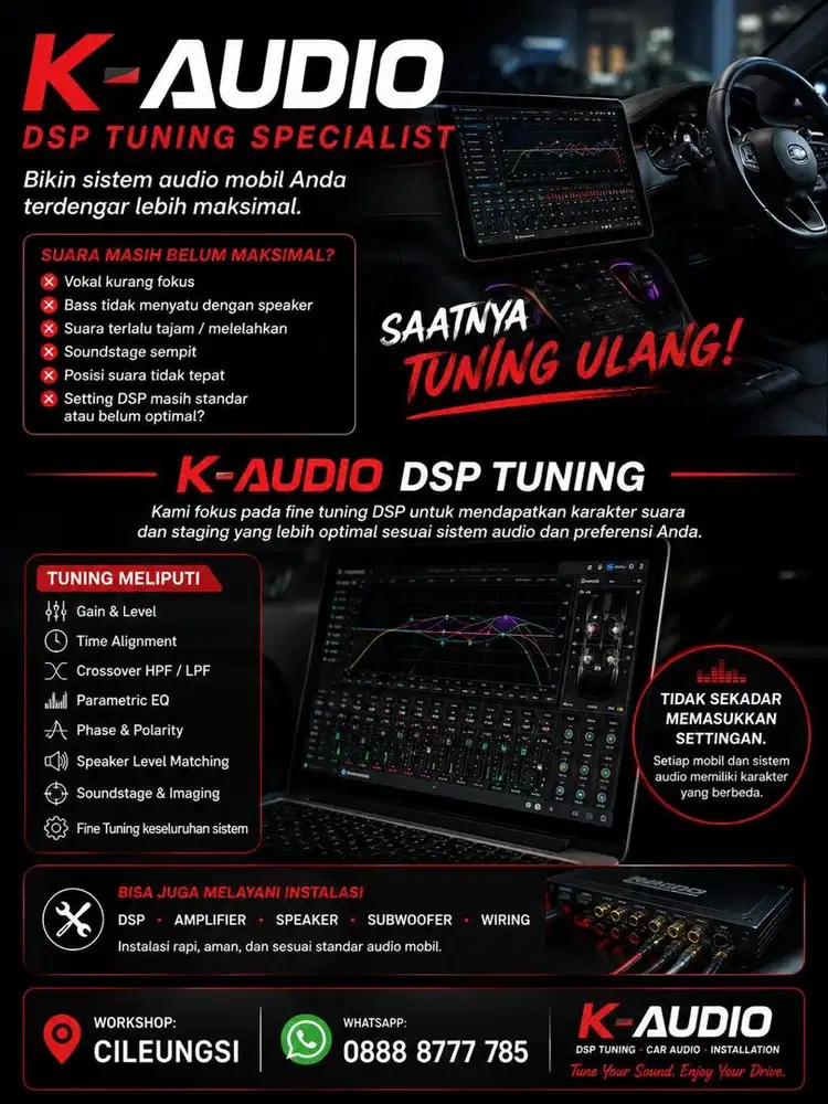 Jasa Tuning DSP Audio Mobil Profesional Cileungsi