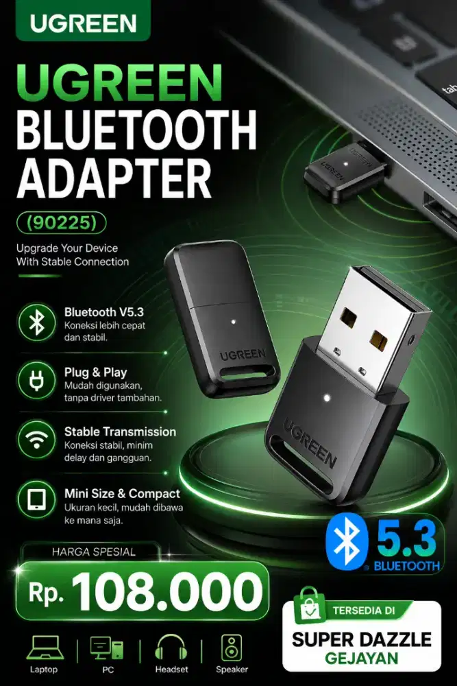 UGREEN BLUETOOTH ADAPTER (90225)