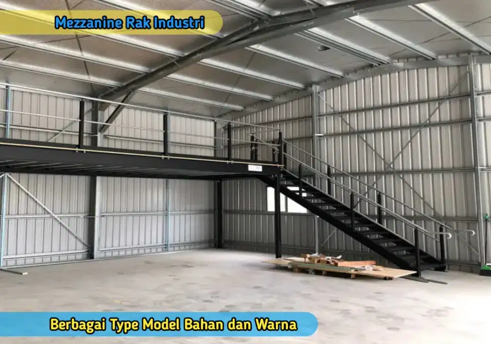 Rak Industri Mezzanine Space Kantor Produksi Gudang Penyimpanan Pabrik
