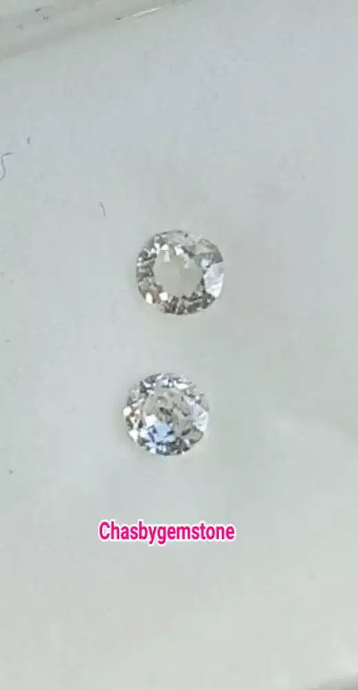 Natural Berlian Banjar putih-Batu Permata Berlian Banjar luster sadis