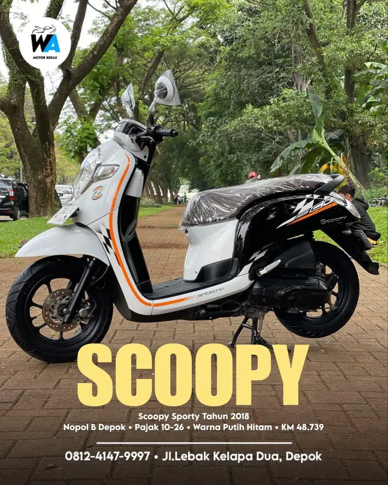 Kredit Honda Scoopy Sporty Tahun 2018 GARANSI MESIN