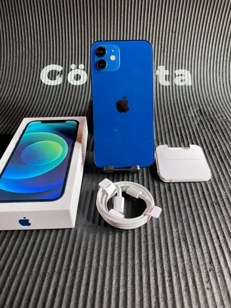 Iphone 12 128gb blue inter fullset mulus normal