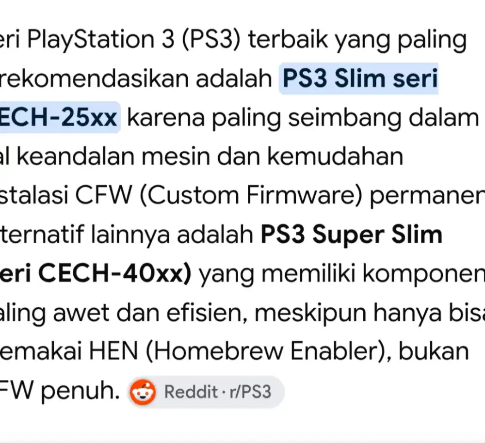 Ps 3 seri 2500A