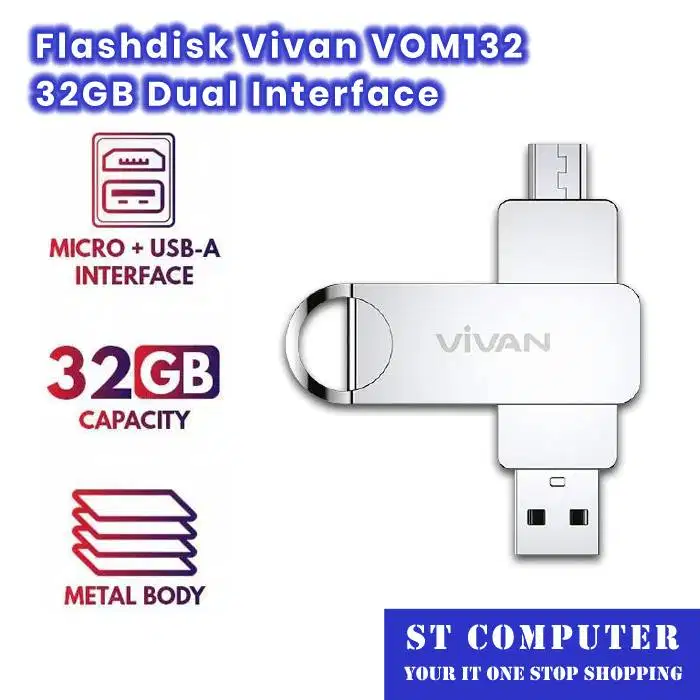 Flashdisk Vivan VOM132 32GB Dual Interface