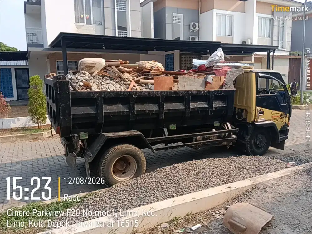 Jasa buang puing dan angkkutan sampah