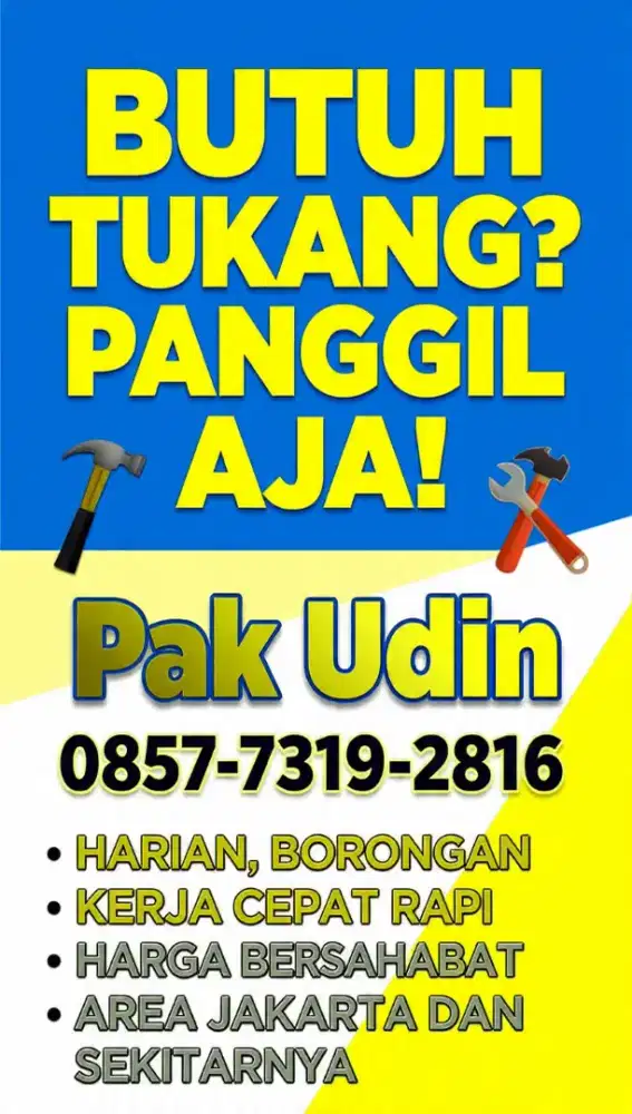 terima jasa tukang bisa harian atau borongan