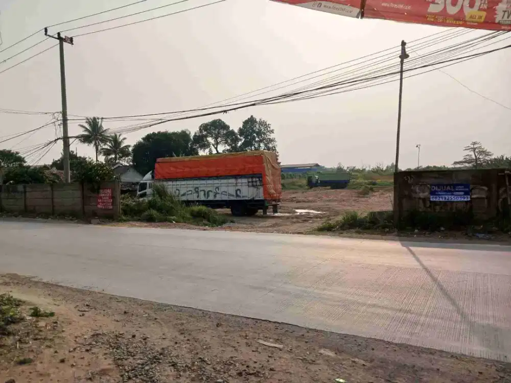 Dijual kavling Jl Raya parung Panjang, 74 x 141 m, 10.400 m2