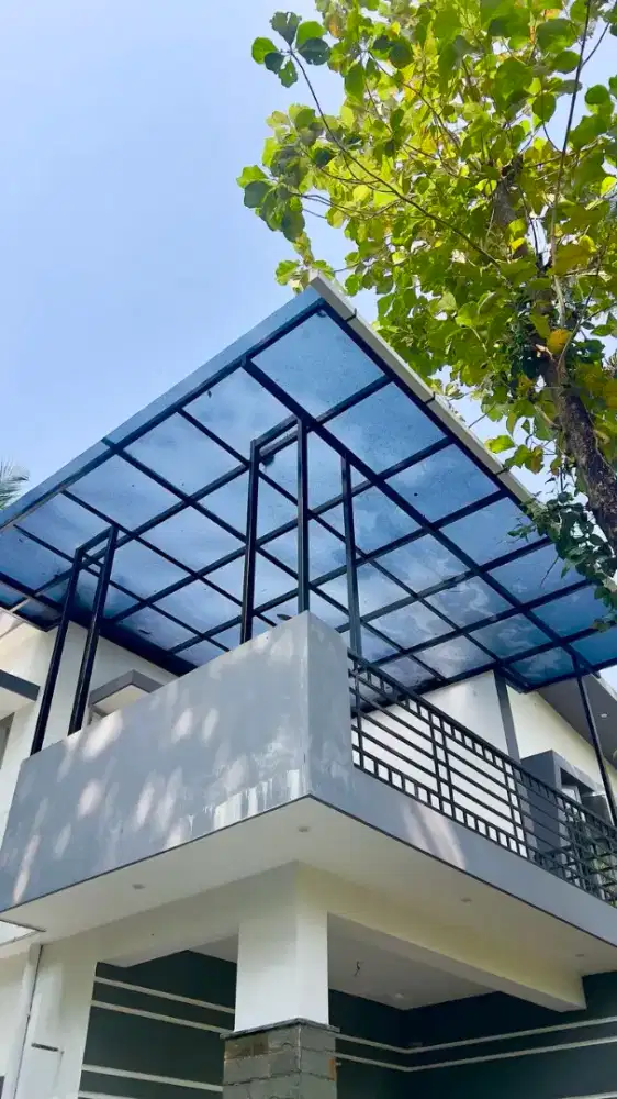 Kanopi solartuff material besi hollow galvanis