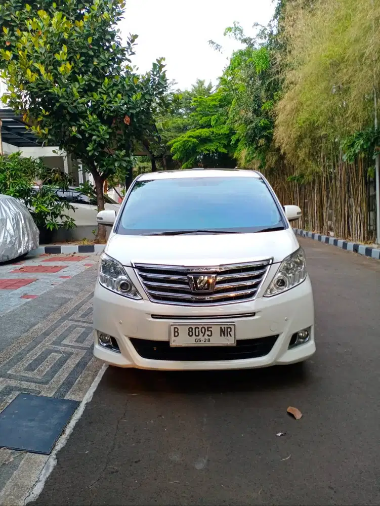 JUAL TOYOTA ALPHARD TYPE G TH 2012, PUTIH, CASH 180 JT PAS