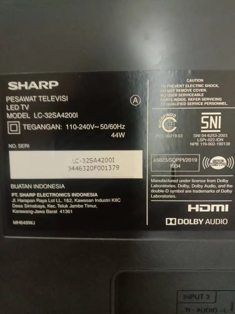 Jual tv Aquos 32 LED