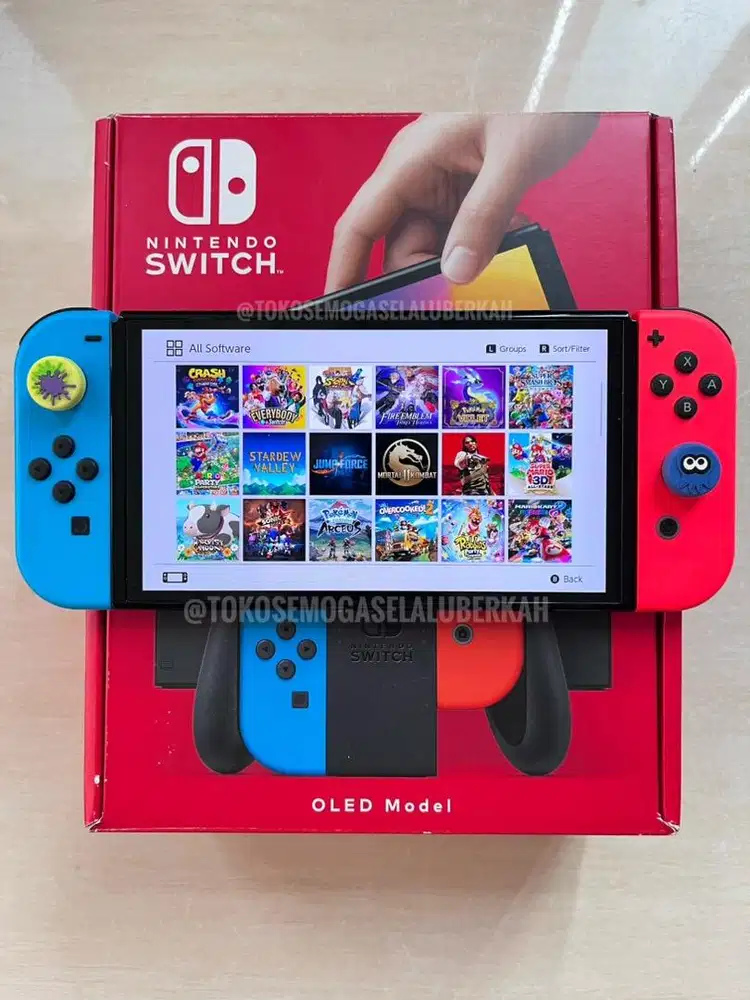Nintendo Switch Oled 512GB Fullset Fullgame No Ps5 Ps4 Rog Ally Psvita