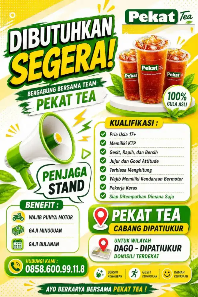 CARI KARYAWAN UNTUK JAGA STAND MINUMAN