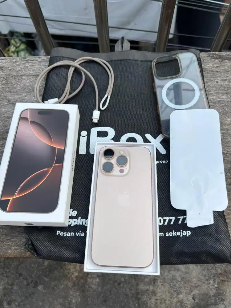 IPHONE 16 PRO 128GB RESMI IBOX FULL ORI MULUS LIKE NEW
