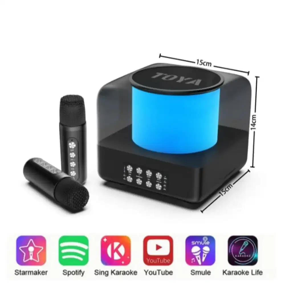 TOYA 303 SPEAKER BLUETOOTH KARAOKE + DOUBLE MIC (FSET NEW)