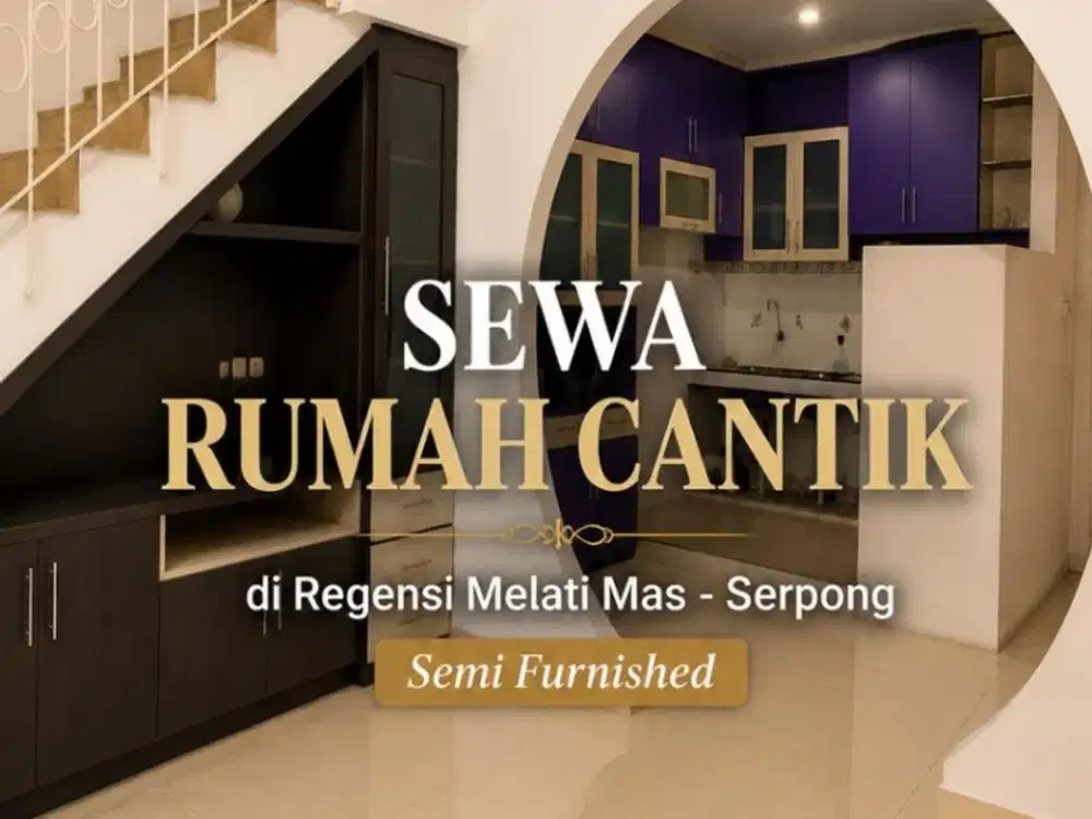 Sewa Rumah Cantik sudah ada AC di Regensi Melati Mas Serpong