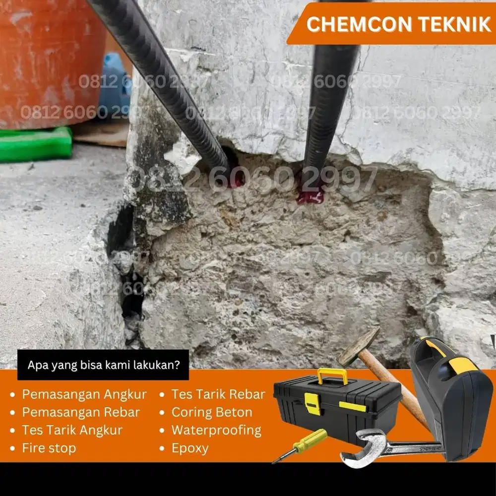 Jasa Pemasangan Besi Rebar D8–D32 | Chemical Rebar