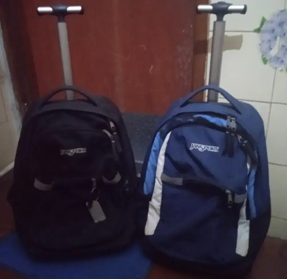 Tas jansport original ransel roda 2 trolly