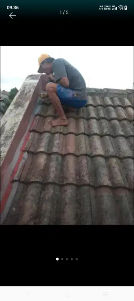 Atap bocor kanopi atap bajarigan terpasang dll
