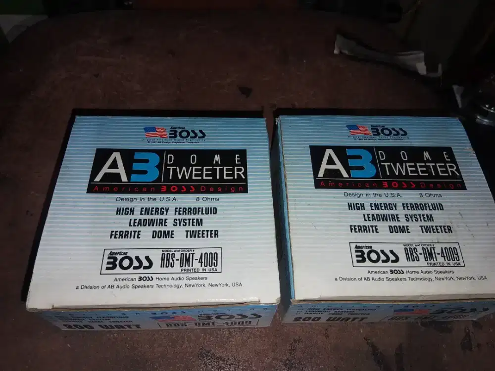 BOSS Tweeter Soft Dome NOS, new old stok,  merk USA, harga sepasang