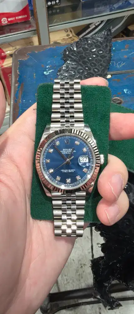 Dijual rolex datejust blue diamond dial 41 jubile like new 2024