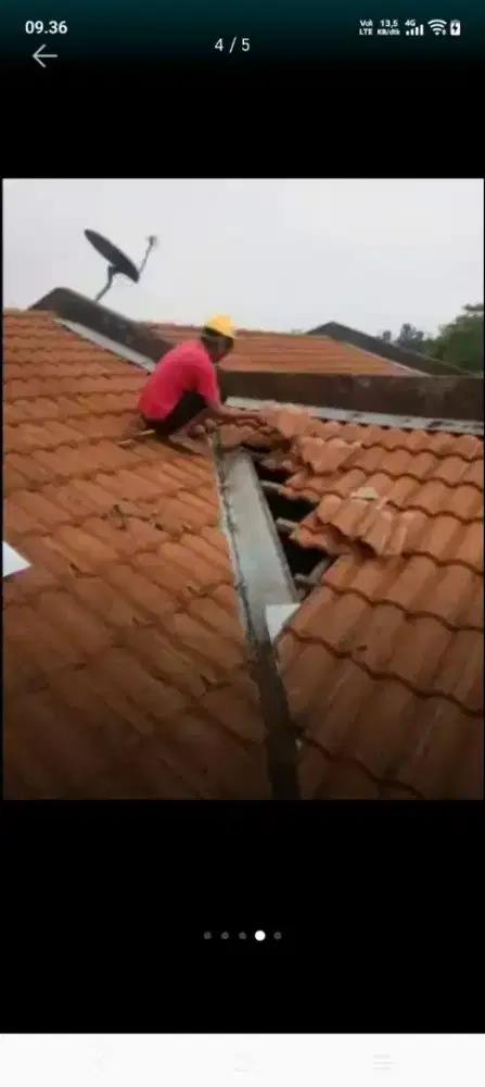 Atap bocor kanopi atap bajarigan terpasang dll