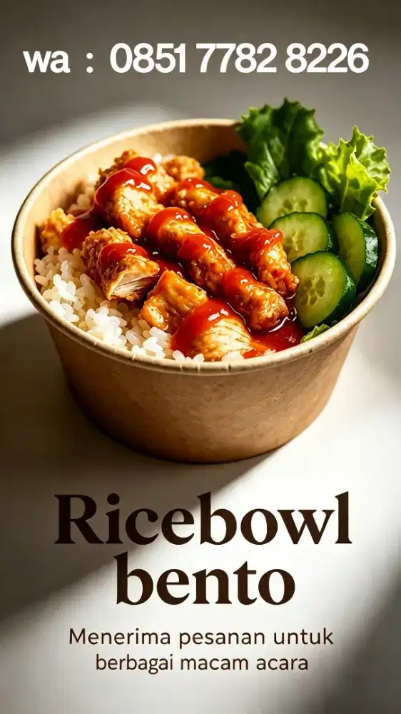 Nasi bento 12 ribu banyak rasa