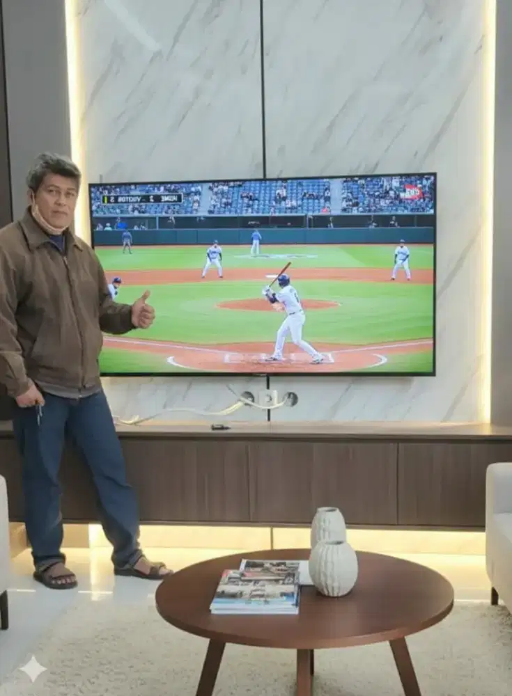 pasang & jual bracket utk gantungan tv led lcd di backdrop tembok
