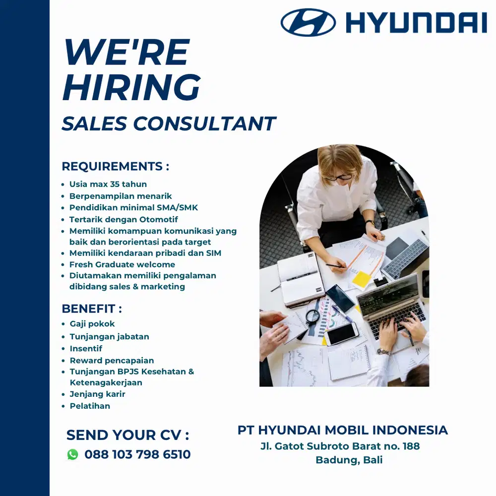 Lowongan pekerjaan Sales Consultant Otomotif