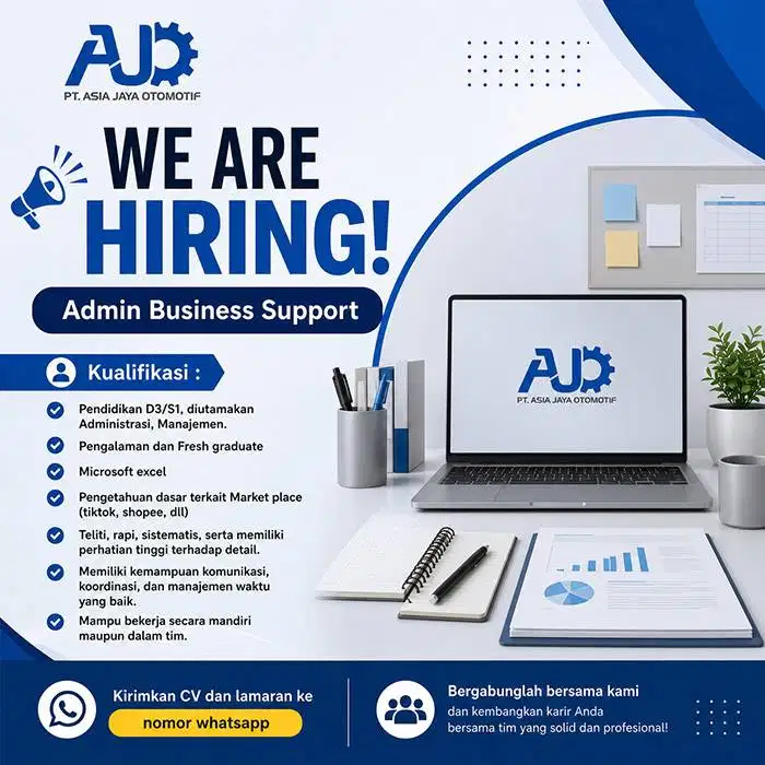 Jakarta Barat/Utara: Admin Business Support