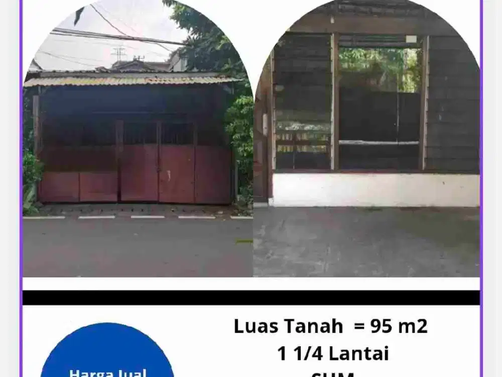 Rumah 1 1/4 Lantai Tanah Tinggi Jakarta Pusat