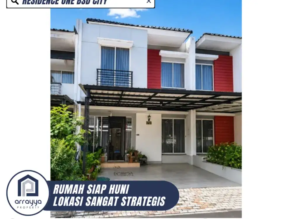 DIJUAL RUMAH CANTIK 2 LANTAI SIAP HUNI LOKASI STRATEGIS DI RESIDENCE ONE BSD (HRB212)